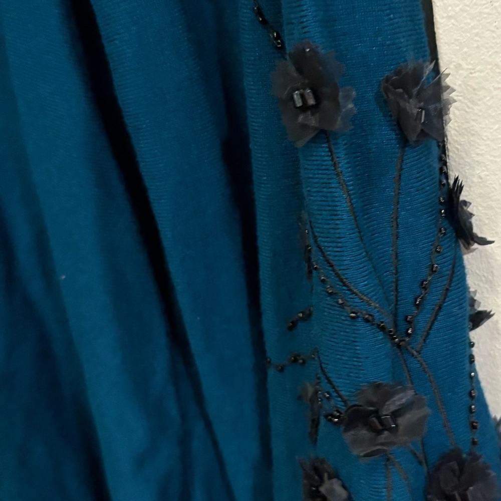Alfani Deep Blue Embellished Long Sleeve Top - Picture 2 of 7